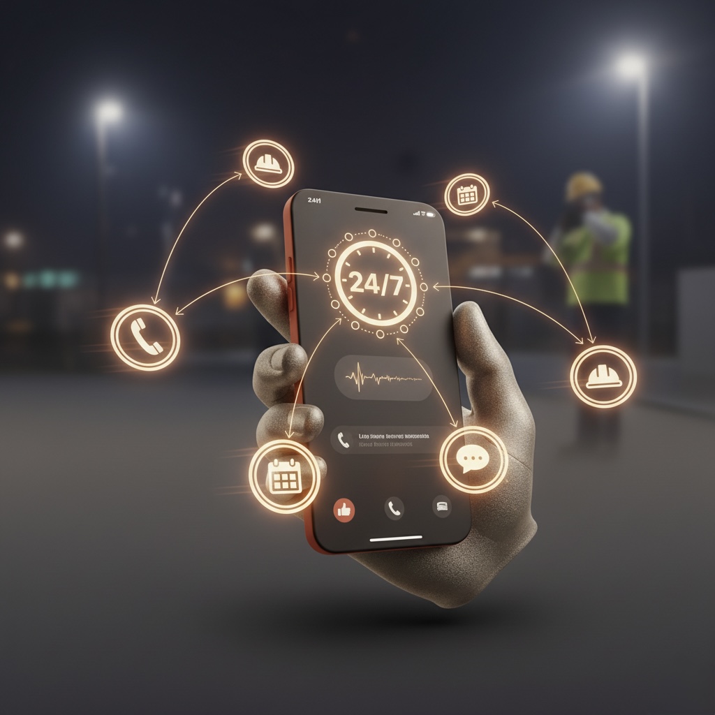 The AI Front Desk workflow handling inbound calls and inquiry routing